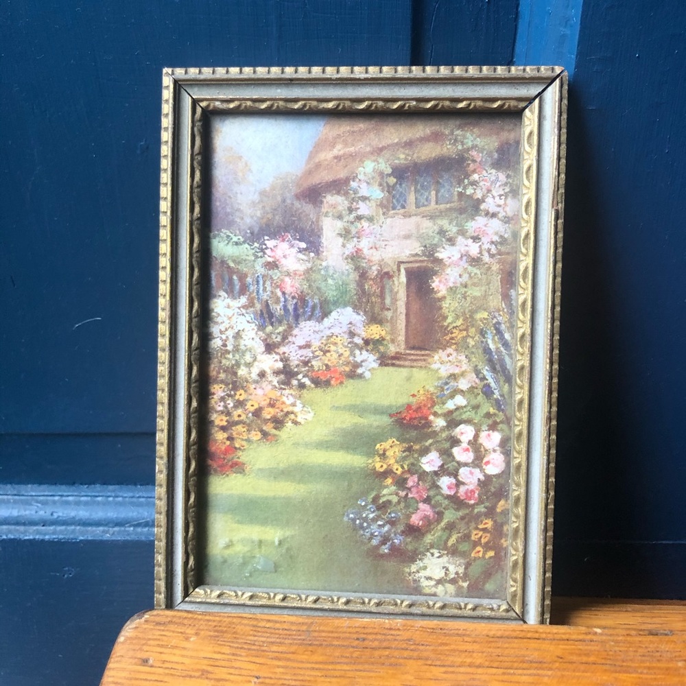 Antique Framed Postcard